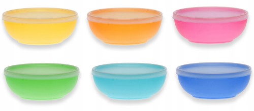 zestaw miseczek z pokrywkami