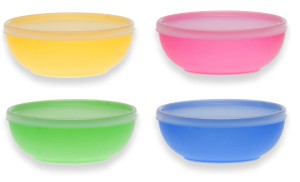 Miseczki plastikowe z pokrywką 12 cm 300 ml 4 szt