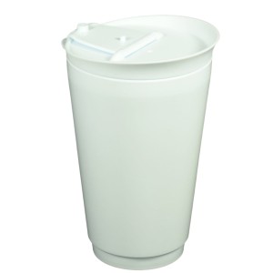 Kubek plastikowy 500 ml z pokrywką wielorazowy