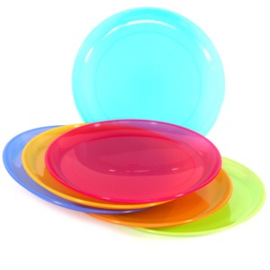 Talerz plastikowy 20 cm śniadaniowy deserowy 6 szt