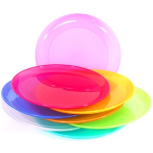 Talerz plastikowy 20 cm śniadaniowy deserowy 8 szt