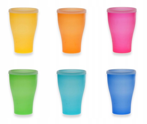 kubki plastikowe trwałe wielokolorowe