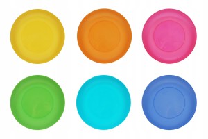 Talerze plastikowe 22 cm 6 szt na piknik, grilla, kinderparty