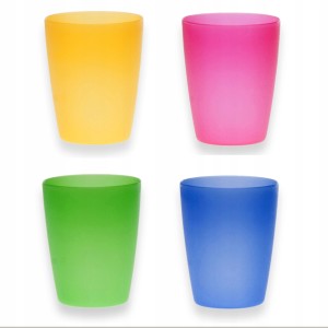 Kubek plastikowy 250 ml nietłukący zestaw 4 szt