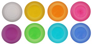 Talerze deserowe plastikowe 17 cm 8 szt na kemping, grilla, piknik