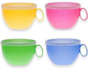 Kubek plastikowy z uchem pokrywką 500 ml 4 szt